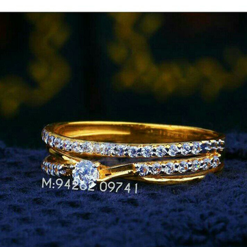 916 Cz Gold Fancy Ladies Ring LRG -0298
