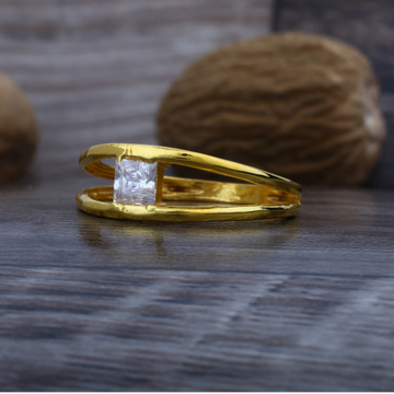 916 Plain Gold Solitaire Diamond Ring JJ-006
