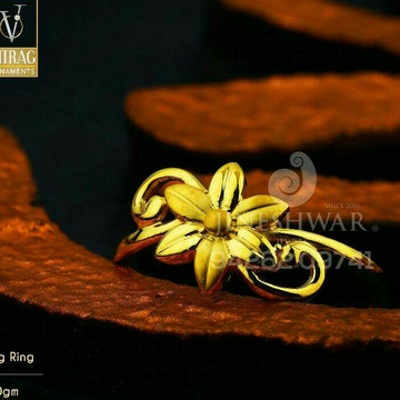 Attractive Gold Plain Casting Ring LRG -0450