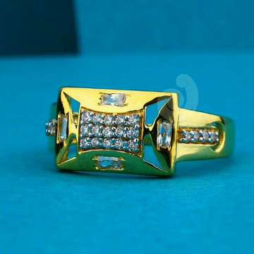 22ct Gold Cz Gents Ring