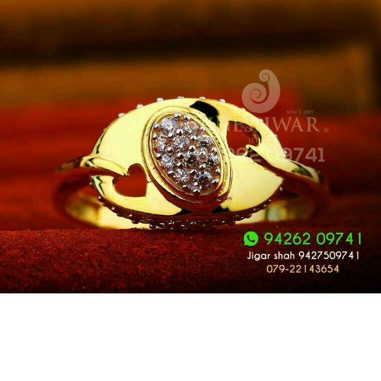 Gold Cz Fancy ladies Ring 916 LRG -0322