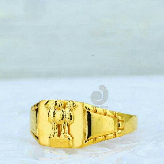 22ct Ashoke Stambh Plain Ring