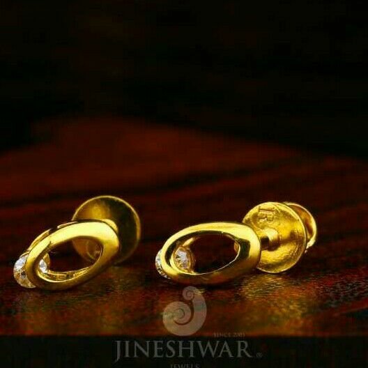 18kt Simple Gold Solitar Stone Tops STG -0084