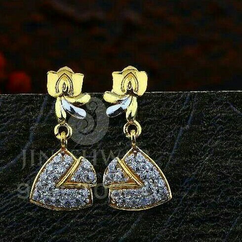 18kt Designer Cz Gold Ladies Tops ATG -0529