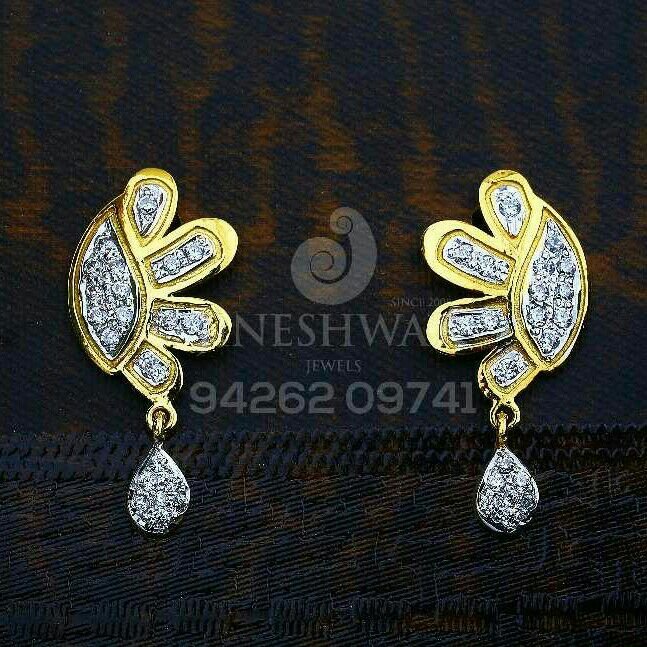 18kt Fancy Cz Gold Ladies Tops ATG -0548