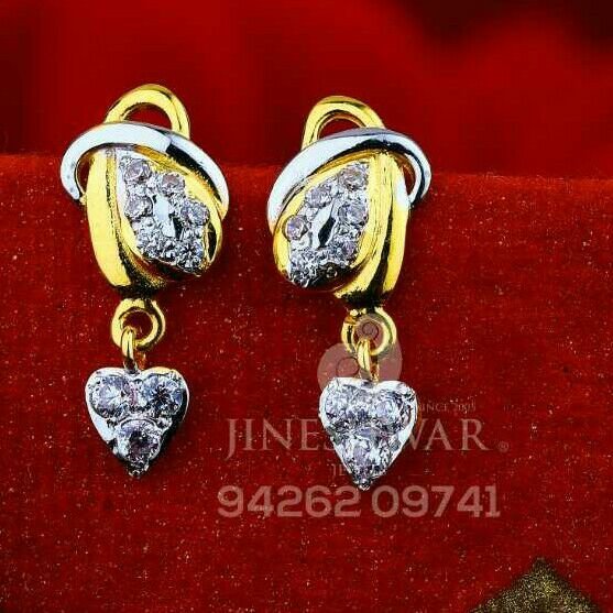 18kt Fancy Cz Gold Beby Tops ATG -0682