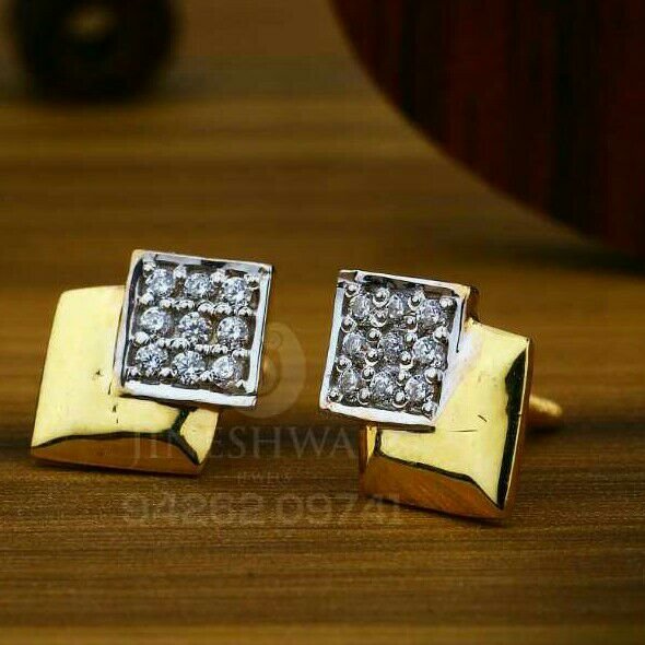 18kt Square Shape Cz Gold Ladies Tops ATG -0668