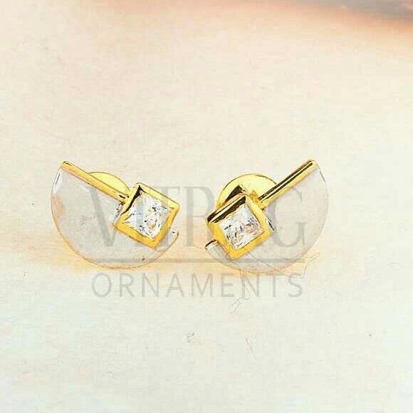 18kt Stylish Gold Solitar Stone Tops STG -0082