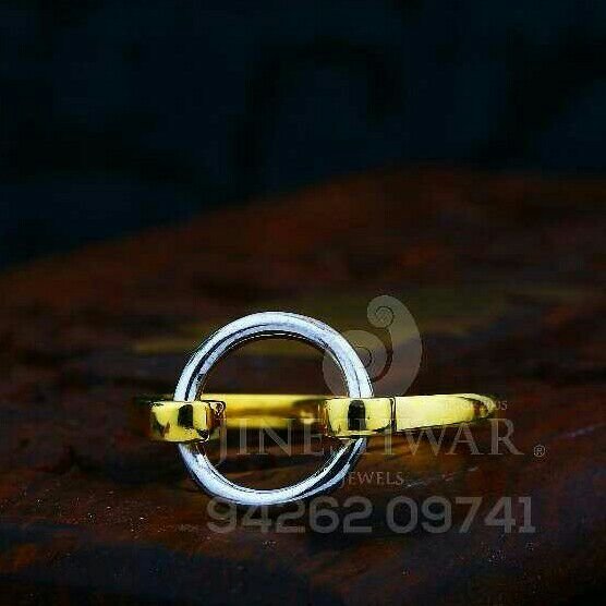 916 Yallow Gold plain Casting Ladies Ring LRG -0775