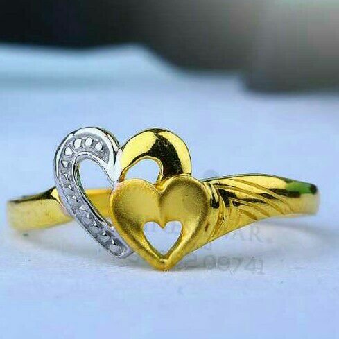 916 Attractive Heart Shape Gold Ladies Ring LRG -0671