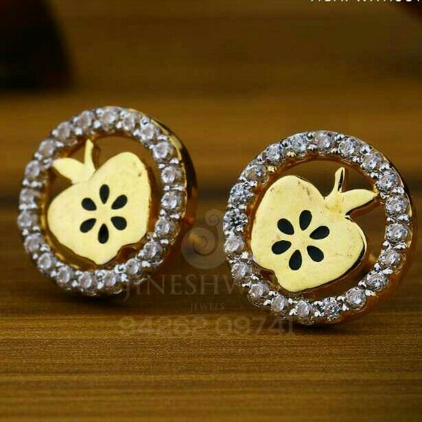 18kt fancy cz gold beby tops atg -0086