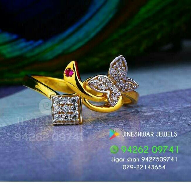 Fancy Designer Gold Cz Ladies Ring LRG -0260