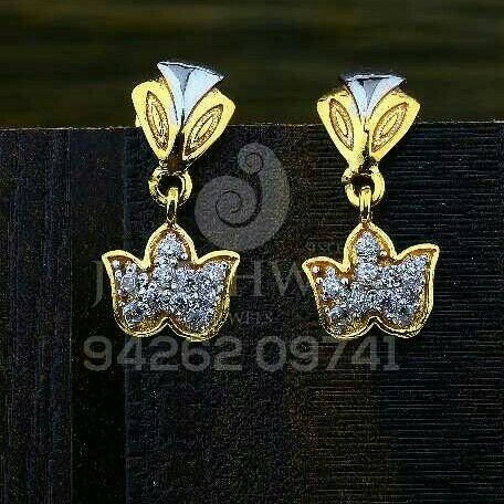 18kt Fancy Cz Gold Ladies Tops ATG -0593