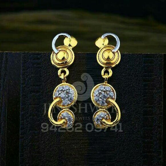 18kt Duffrent Designer Cz Gold Ladies Tops ATG -0741