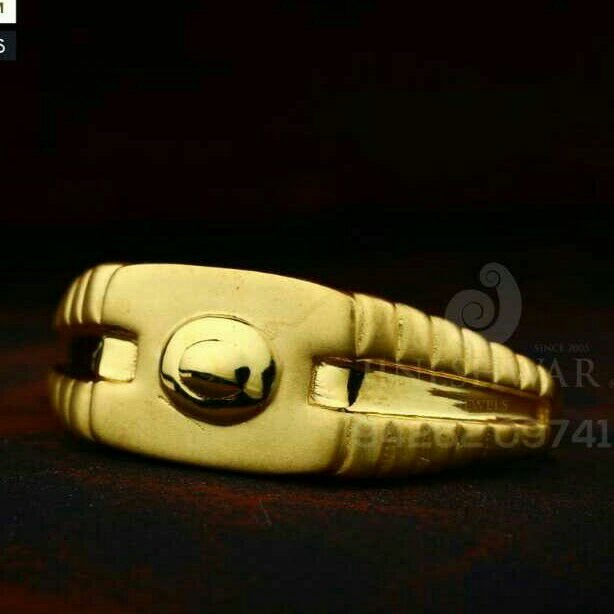 Gold Plain Casting Fancy Gents Ring 916