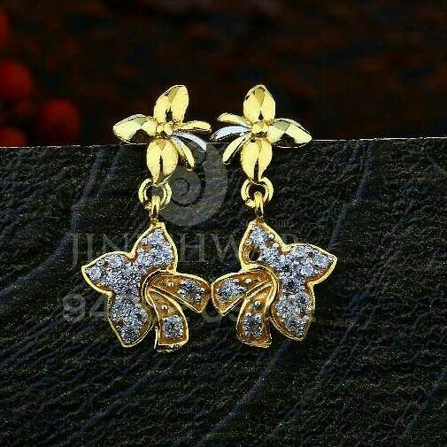 18kt Fancy Cz Gold Ladies Tops ATG -0571