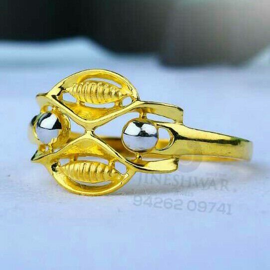 916 Fancy Designer Plain Gold Ladies Ring LRG -0614