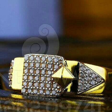 Cz Gold Gents Ring