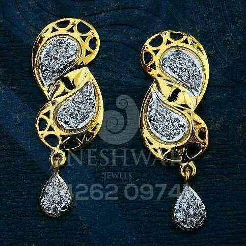 18kt Crafted Cz Gold Fancy AD Tops ATG -0427