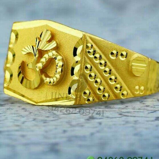 Om Gold Gents Ring 916