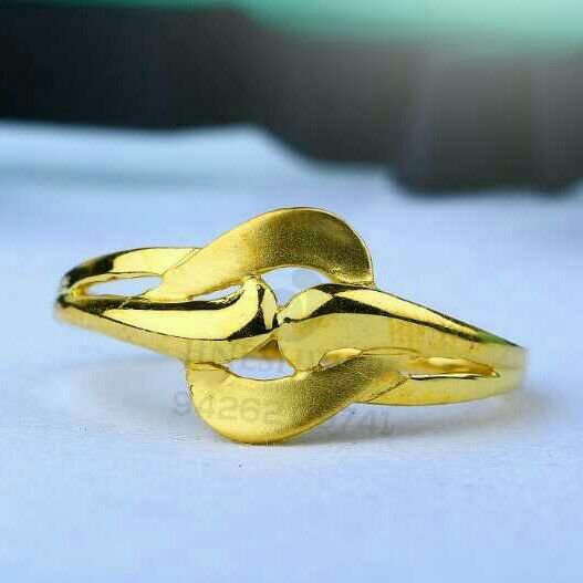 916 Astonish Plain Gold Casting Ladies Ring LRG -0619