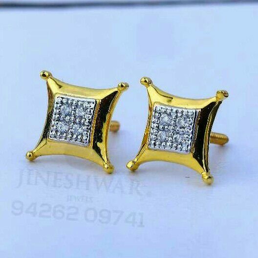 18kt Work Were Fancy Plain Gold Cz Ladies Tops ATG -0081