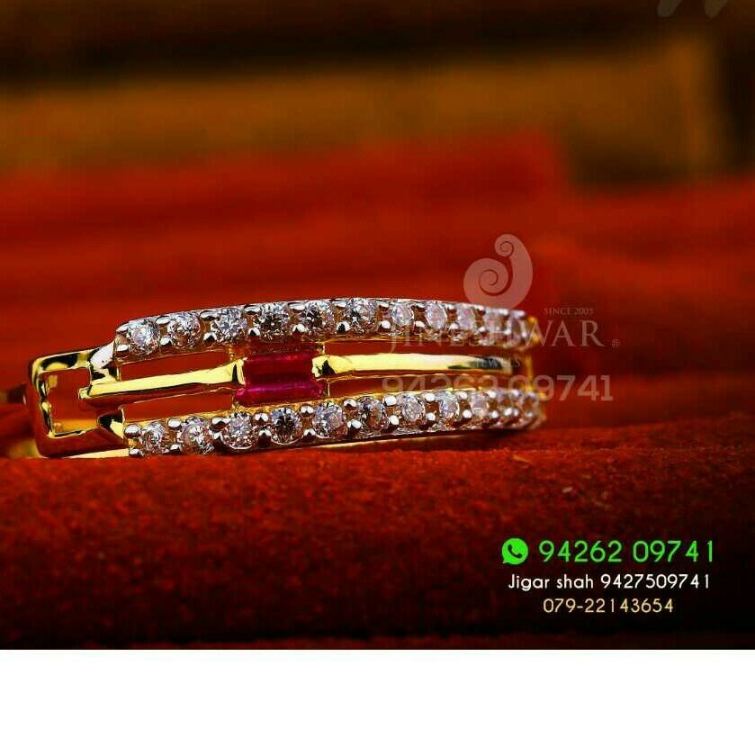 Attractive Gold Cz Fancy Ladies Ring LRG -0261