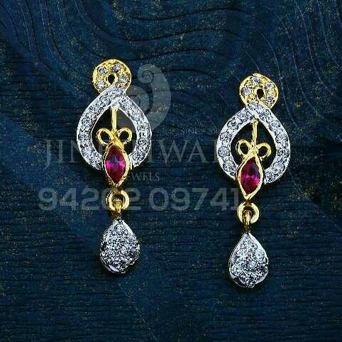 18kt Color Stone Cz Gold Ladies Tops ATG -0592