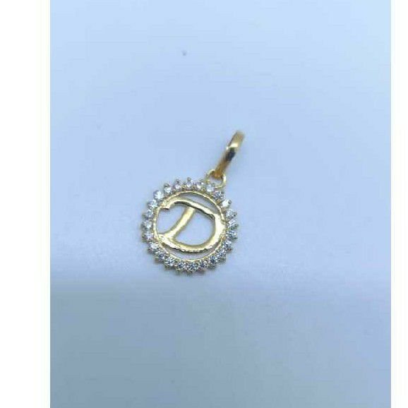 Gold d Alphabet pendant