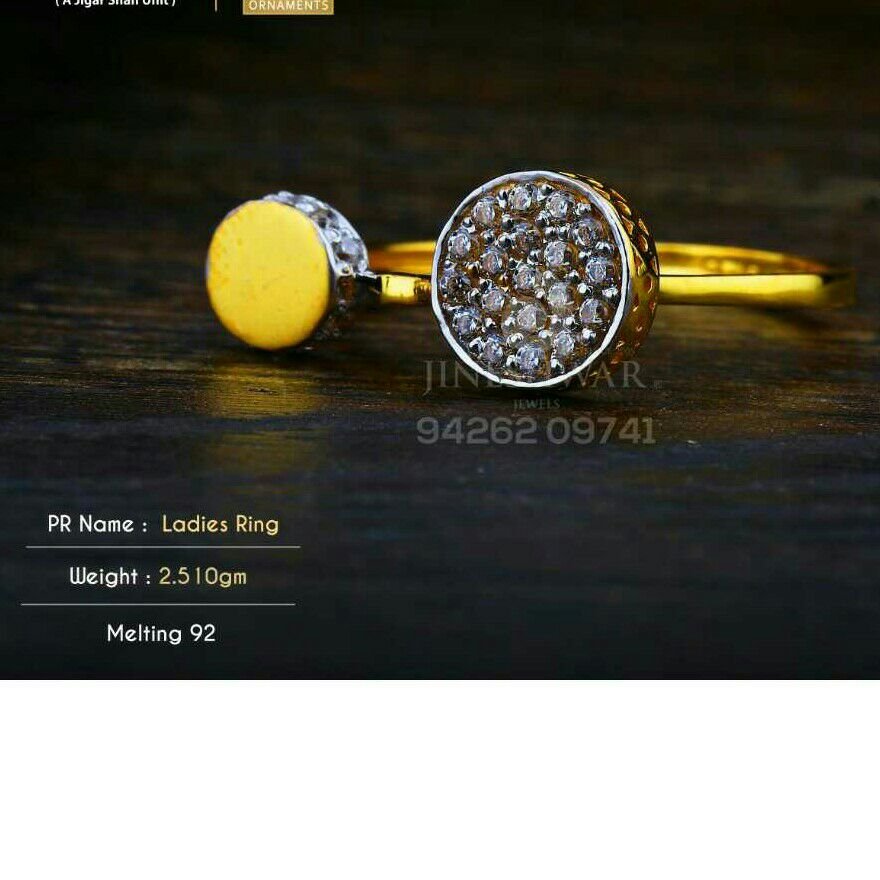 Gold cz attractive fancy ladies ring lrg -0367