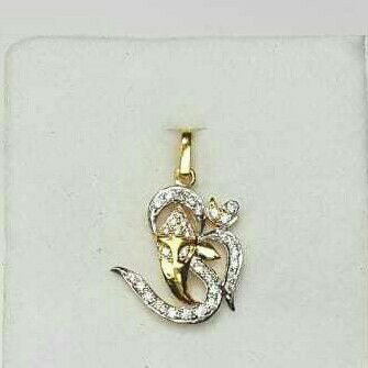 Om & ganpati cz Pendant