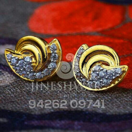 18kt Precious Cz Gold Ladies Tops ATG -0249