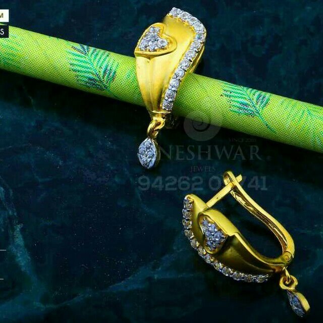 Attractive Gold Cz Bali Abg - 0079