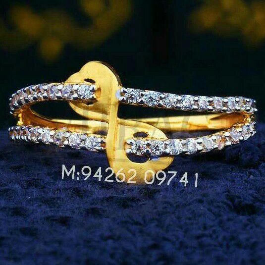 Gold Cz fancy Work Were Ladies Ring LRG -0362