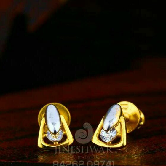 18kt Plain Gold Solitar Stone Tops STG -0102